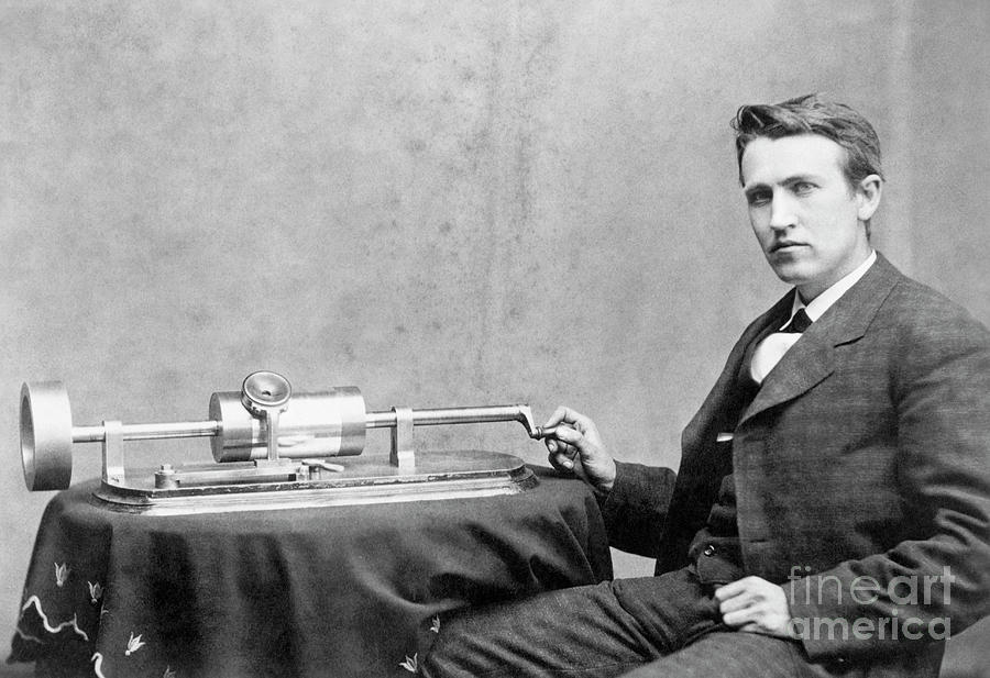 Thomas Edison And Phonograph Photograph by Bettmann