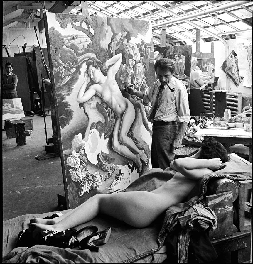 Thomas Hart Benton In The Studio Photograph by Alfred Eisenstaedt Thomas Hart Benton In The Studio Photograph by Alfred Eisenstaedt
