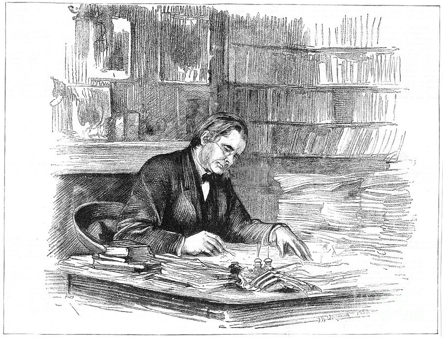 Thomas Henry Huxley, British Biologist Drawing by Print Collector