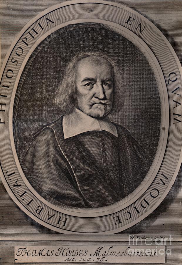 Thomas Hobbes English Philosopher C1668 Drawing by Print Collector
