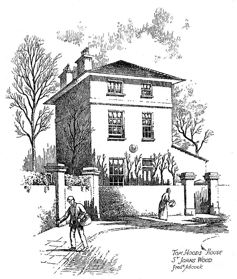 Thomas Hoods House, St Johns Wood Drawing by Print Collector