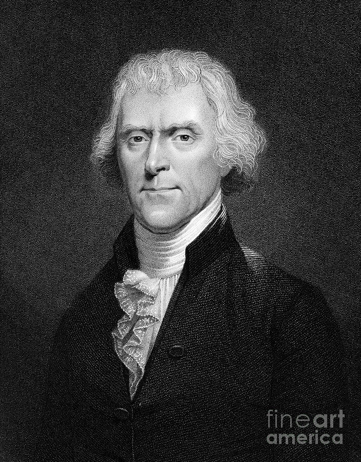 Thomas Jefferson, American President Drawing by Print Collector