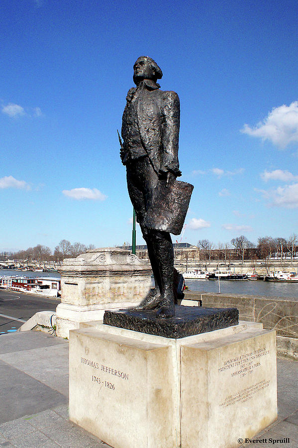 Thomas Jefferson Sculpture in Paris Photograph by Everett Spruill