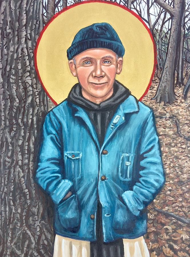 Thomas Merton Painting by Kelly Latimore