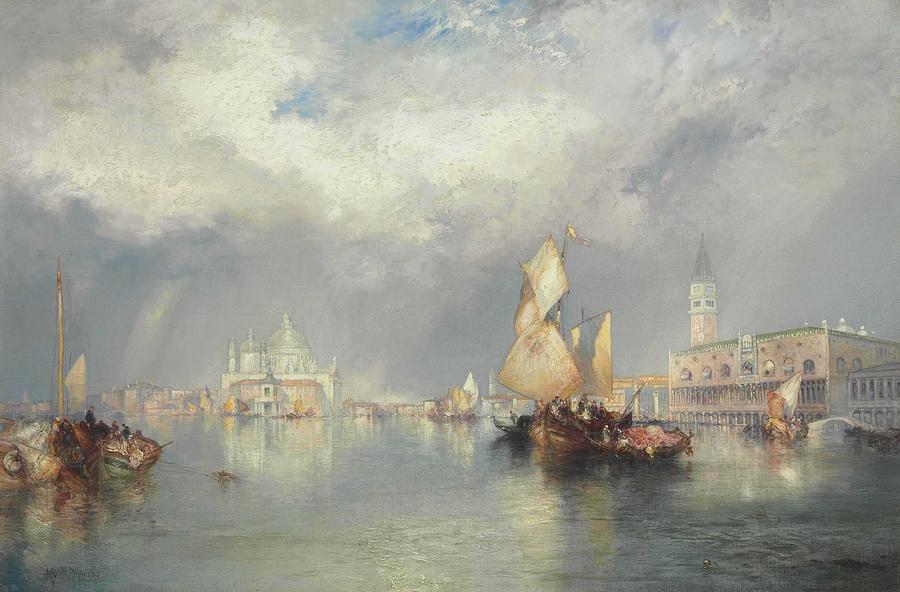 Thomas Moran 1837-1926 Grand Canal, Venice Painting by Thomas Moran ...