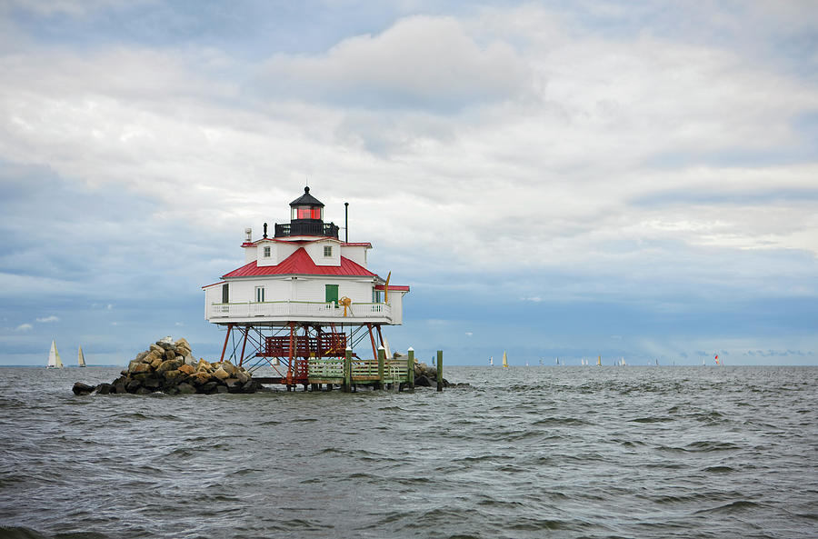Thomas Point Lighthouse Chesapeake Bay Photograph by Greg Pease