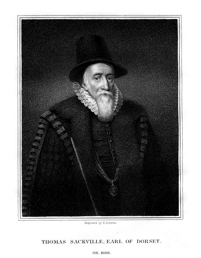 Thomas Sackville, 1st Earl Of Dorset Drawing by Print Collector