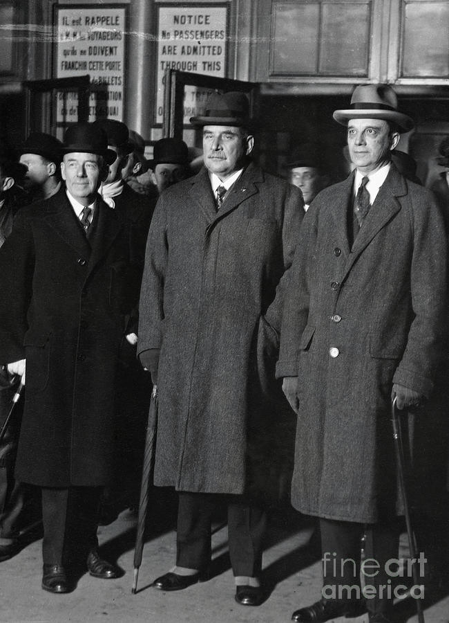 Thomas W. Lamont, J.p. Morgan, And Owen Photograph by Bettmann | Fine ...