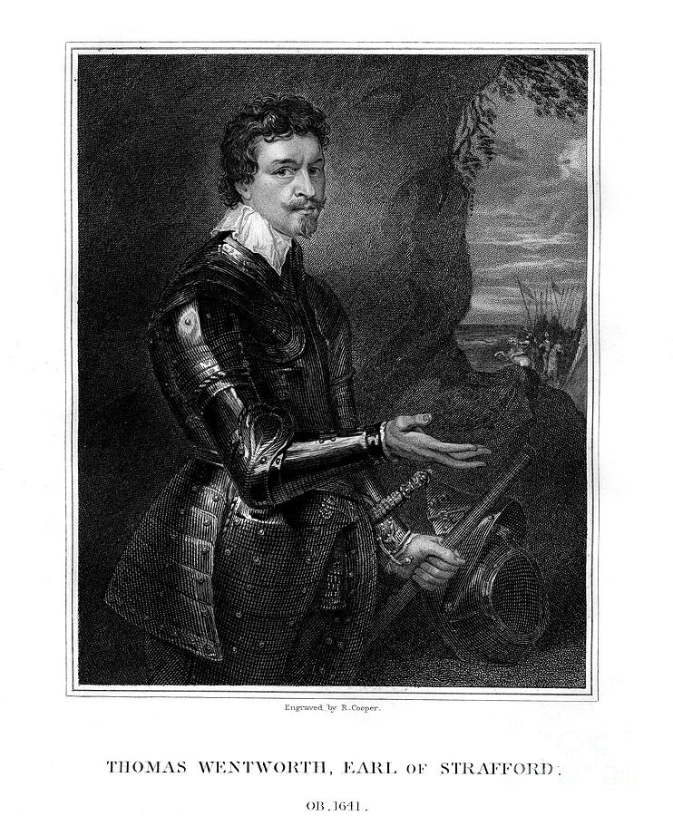 Thomas Wentworth, 1st Earl Drawing by Print Collector