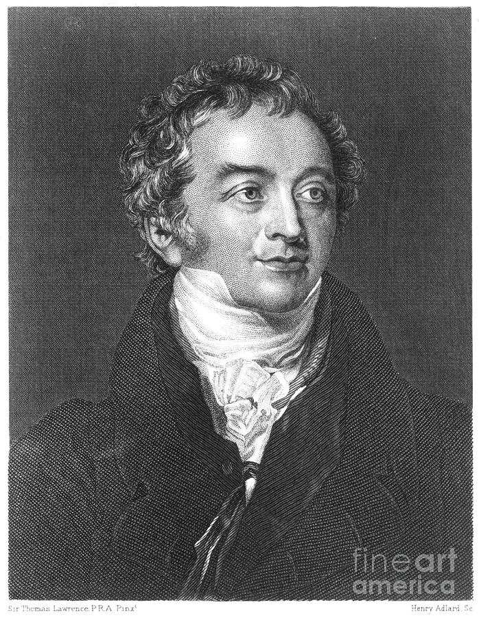 Thomas Young 1773-1829, Physicist Drawing by Print Collector