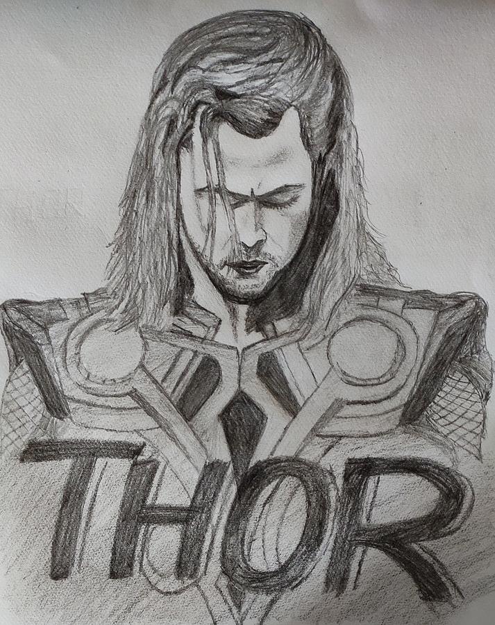 How to Draw Thor Drawing  Easy Thor Sketch Holding Hammer Full Body   YouTube