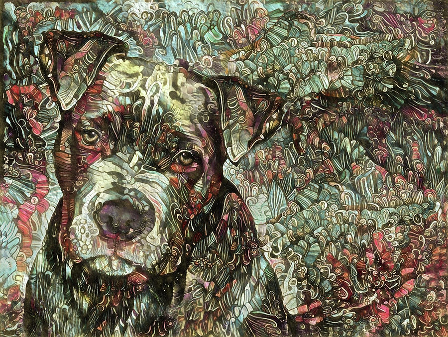 Thor the Mighty Pit Bull Digital Art by Peggy Collins