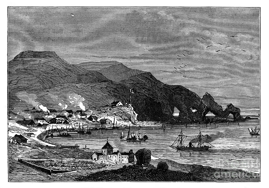 Thorshavn, The Capital Of The Faroe Drawing by Print Collector