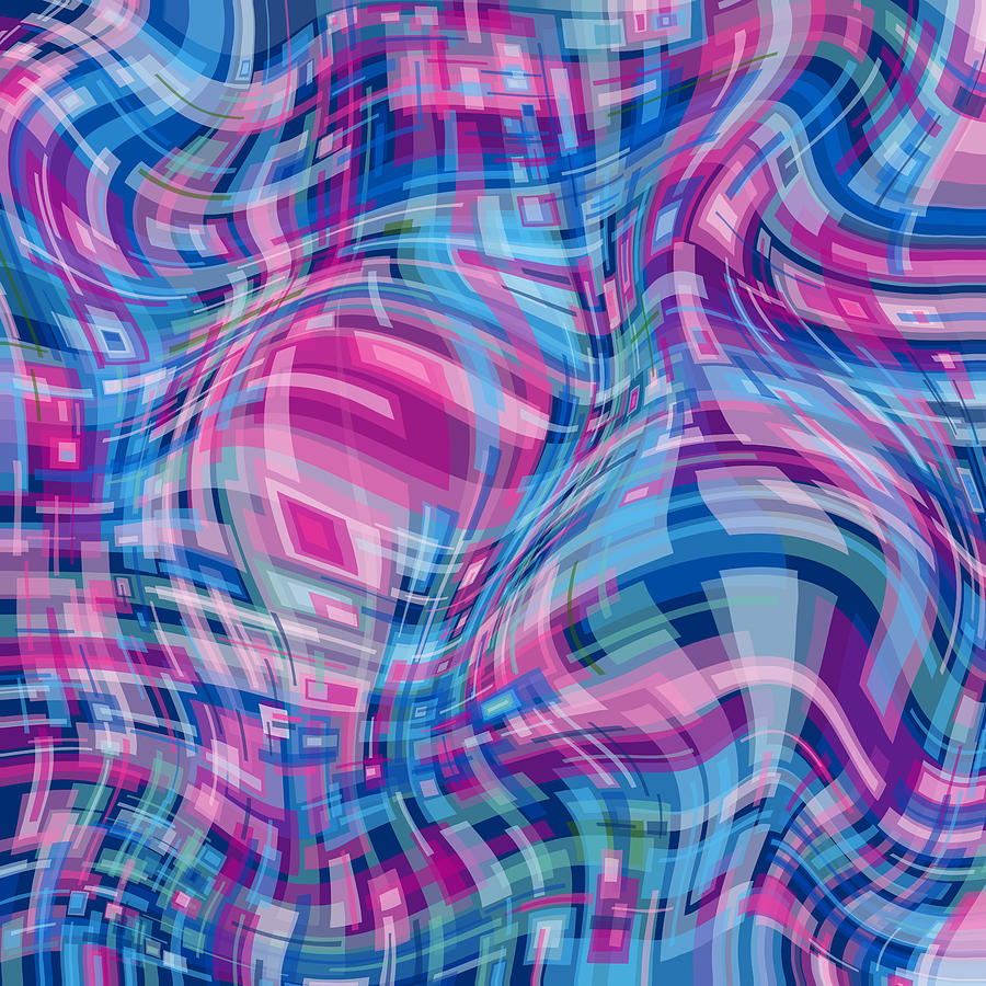 Nonobjective Digital Art - Thought Patterns - Warped #1 by James Fryer