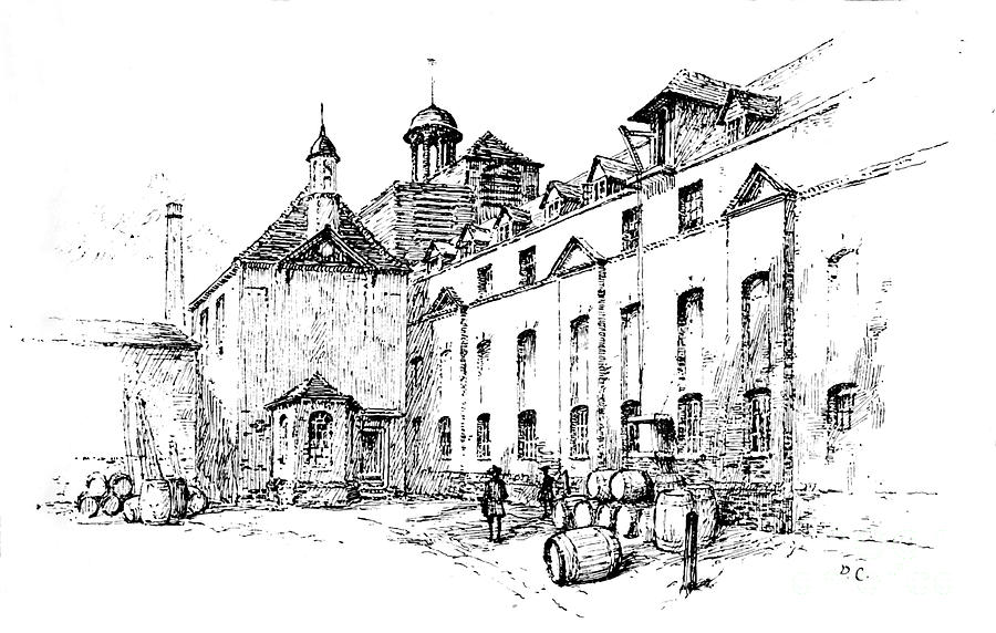 Thrales Brewery Drawing by Print Collector