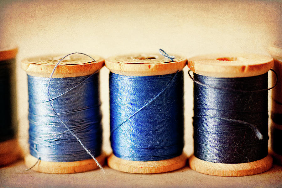 Vintage Photograph - Thread Blues by Jessica Rogers