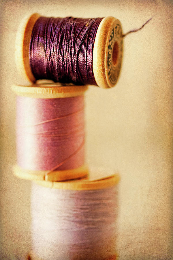 Vintage Photograph - Thread Purples by Jessica Rogers