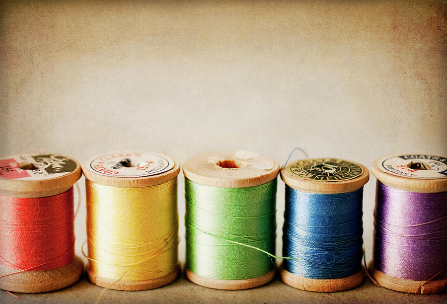 Objects Photograph - Thread Rainbow by Jessica Rogers