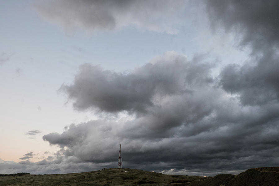 Winter Photograph - Threatening Clouds  by Inge Elewaut