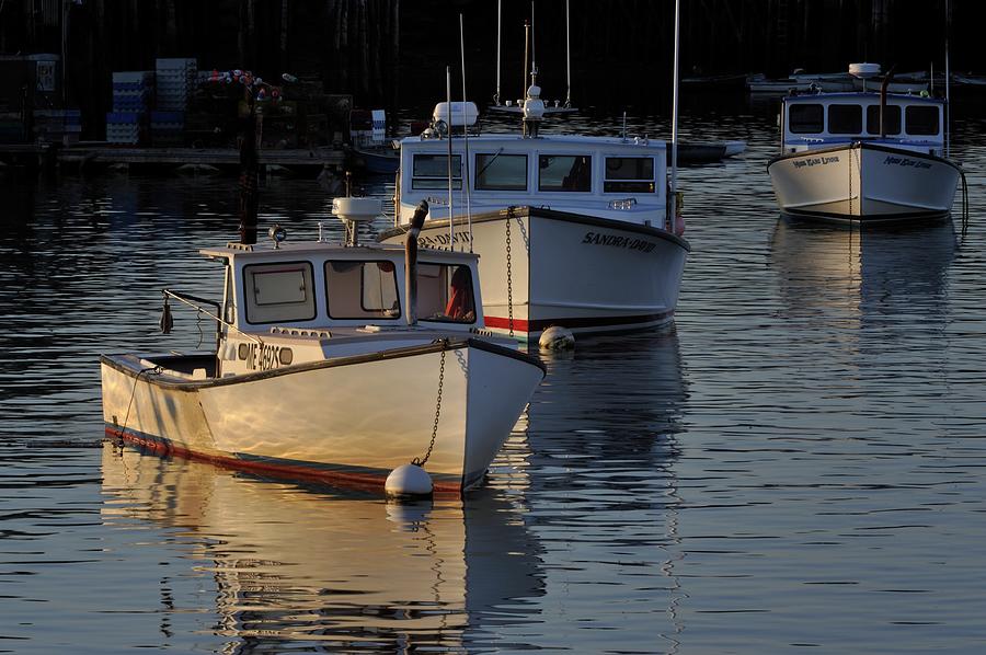 Three Boats in Maine Photograph by Tom Gresham