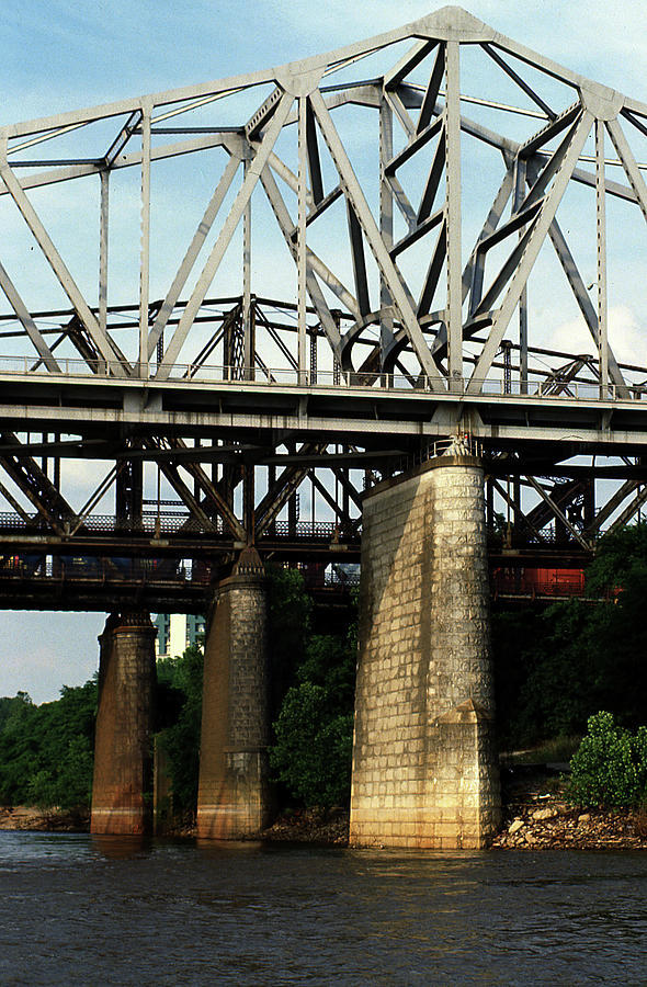 Three Bridges of Memphis Photograph by James C Richardson