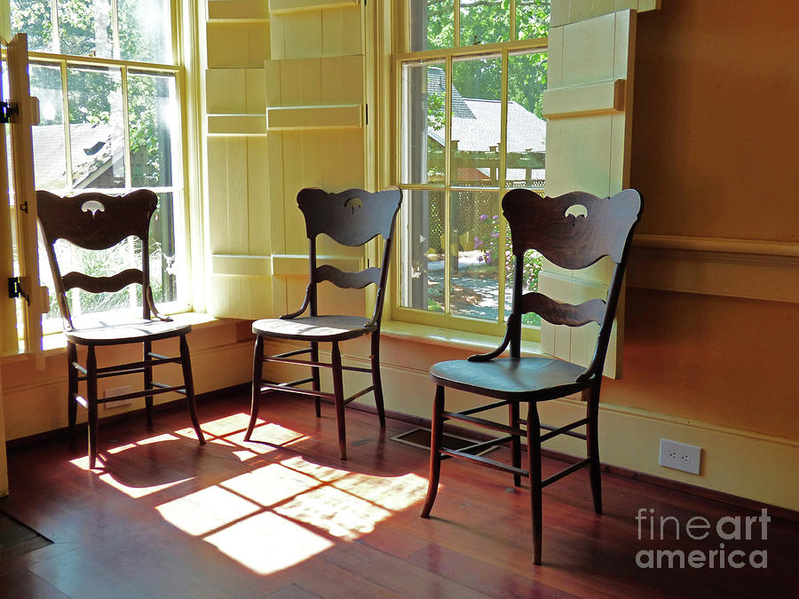 Three Chairs and Sunshine 300 Photograph by Sharon Williams Eng