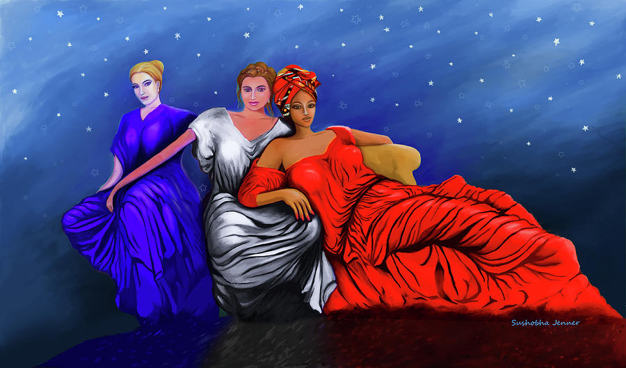 Women Digital Art - Shades of Liberty by Sushobha Jenner