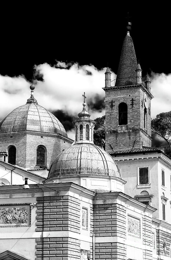 Three Cupolas Rome Photograph by John Rizzuto