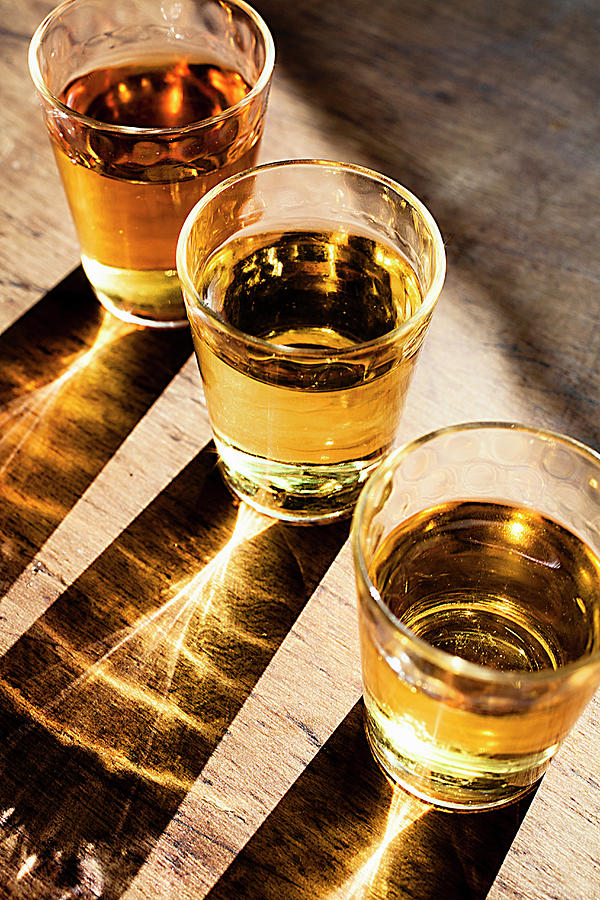 Three Glasses Of Whiskey Photograph by Jim Scherer
