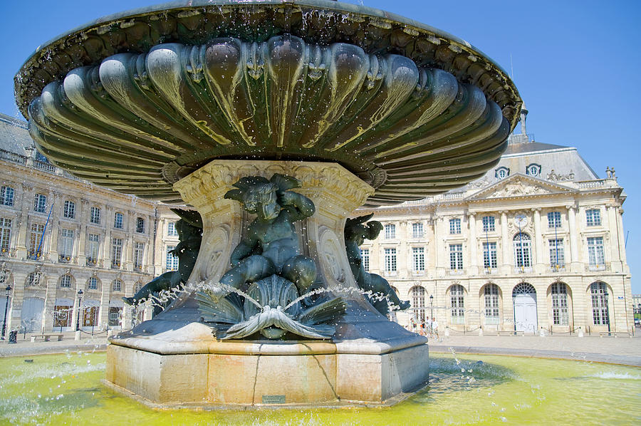 Three Graces  Fountain, Bordeaux, France Photograph by John Harper