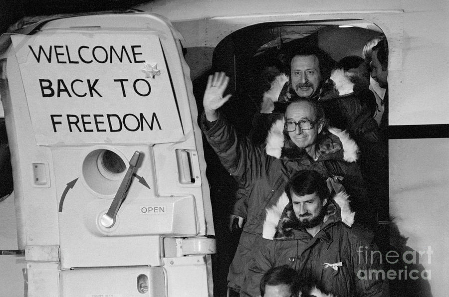 Three Hostages Freed From Iran Photograph by Bettmann