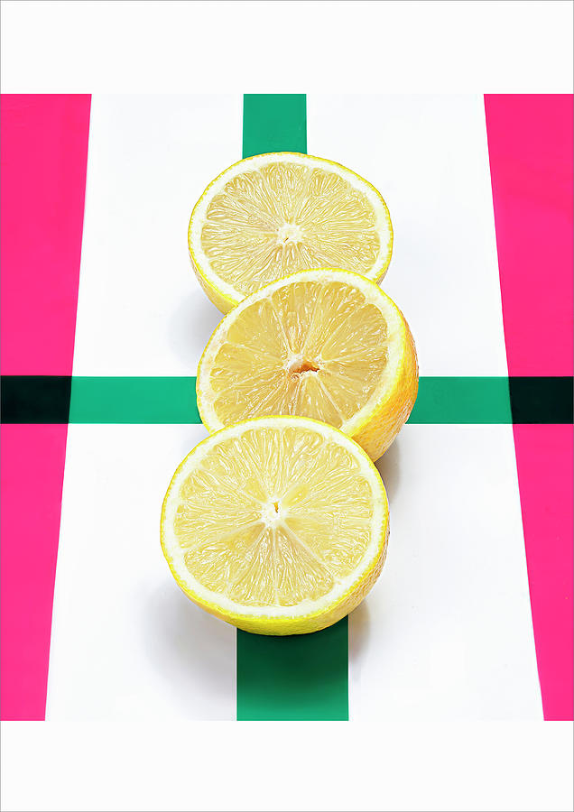 Three Lemon Halves Photograph by Jelena Filipinski