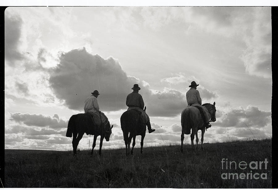 Three Men Riding The Range Photograph by Bettmann