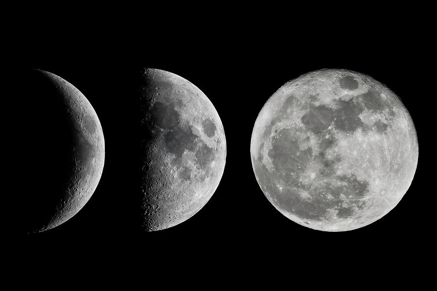 Three Moons Photograph by Lew Robertson