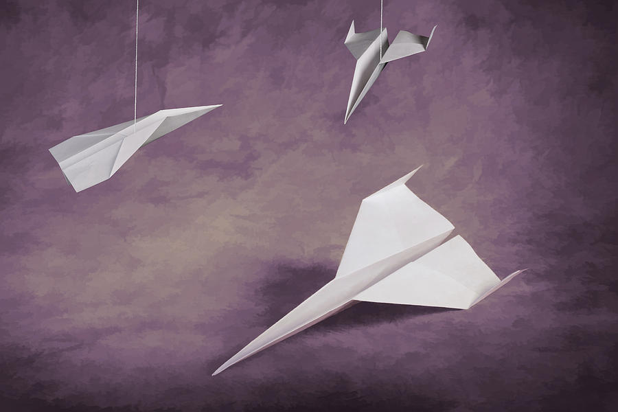 Three Paper Airplanes Photograph by Tom Mc Nemar