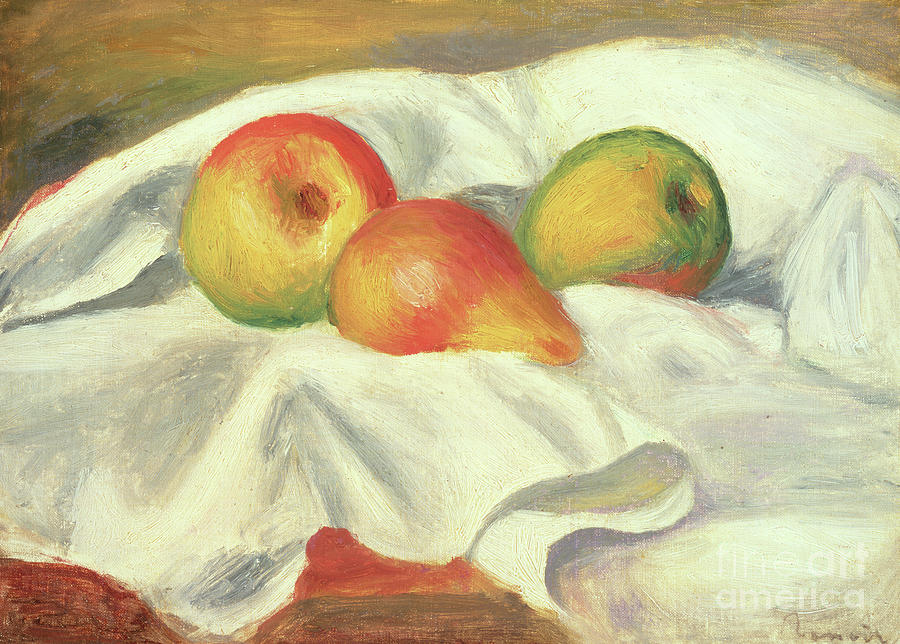 Three Pears, circa 1885  Painting by Pierre Auguste Renoir