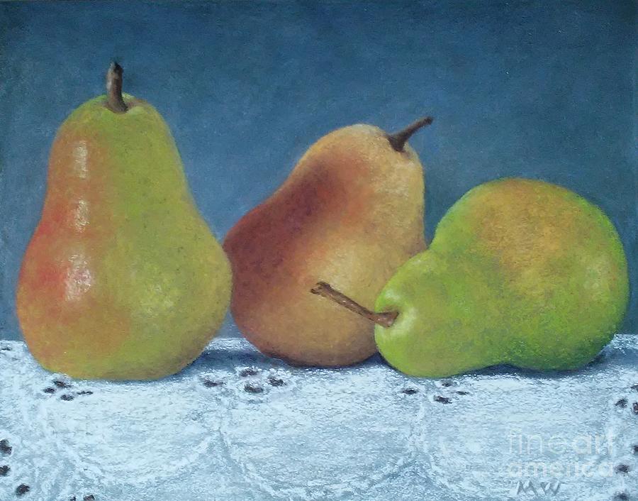Three Pears Pastel by Michelle Welles
