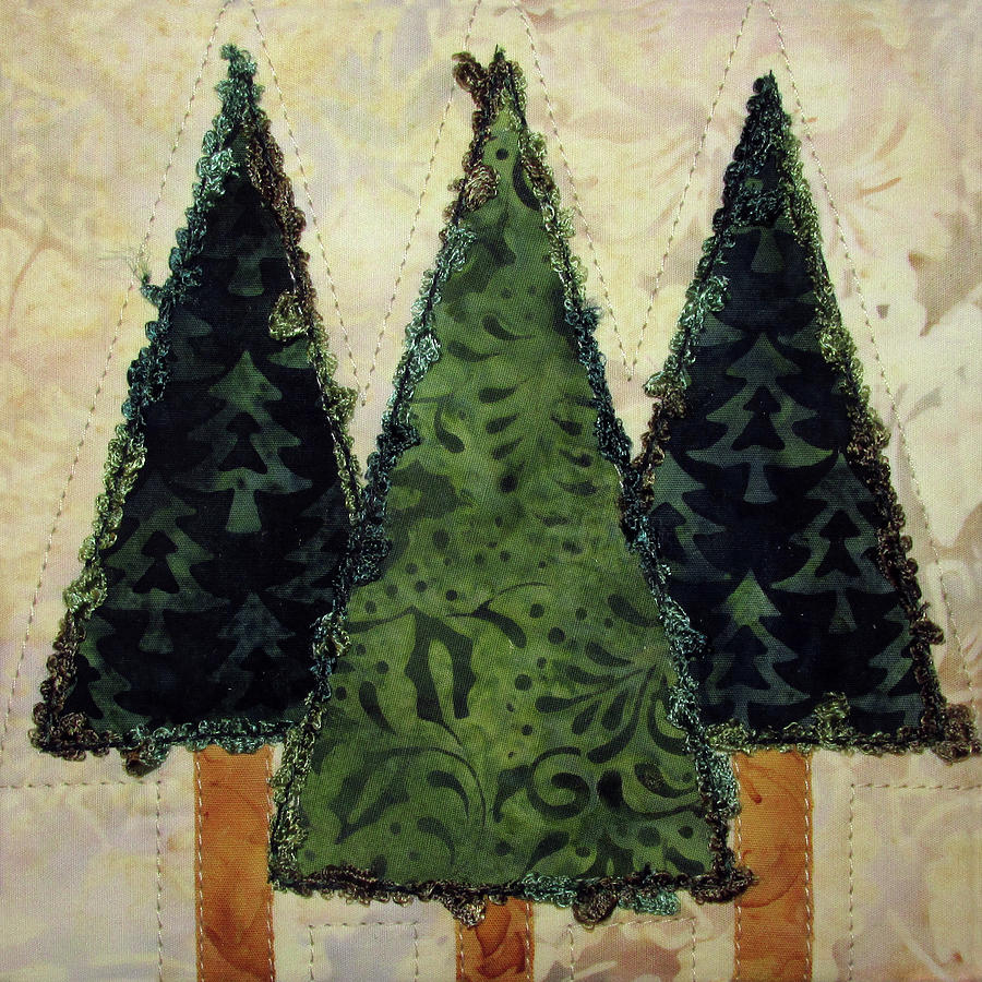 Three Pines Tapestry - Textile by Pam Geisel