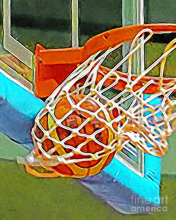 Three Point Shot From Downtown Nothing But Net Basketball 20190106 Photograph by Wingsdomain Art and Photography