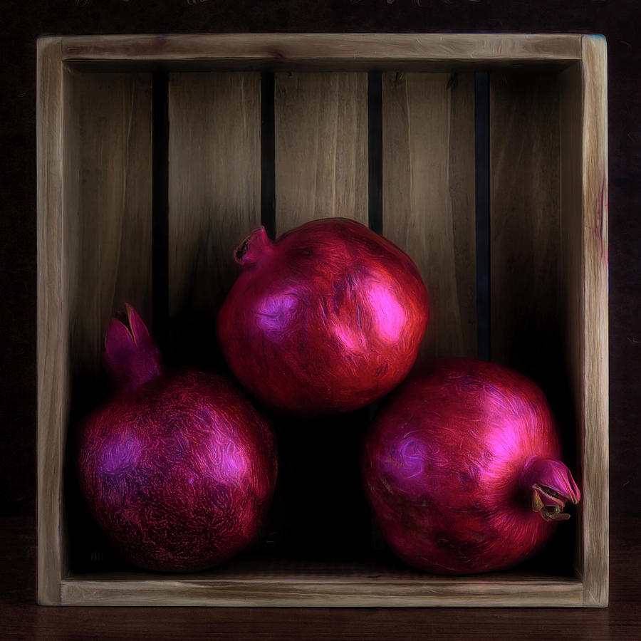Three Pomegranates Photograph by Tom Mc Nemar