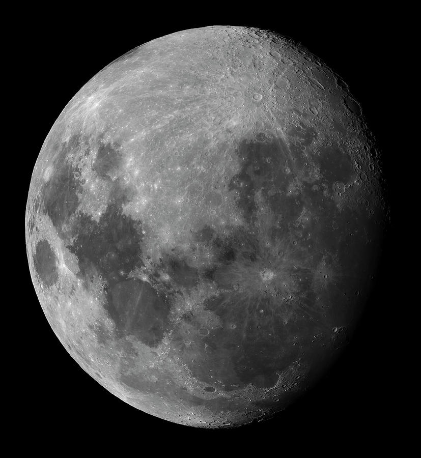 Three Quarter Moon Photograph by Stocktrek Images | Fine Art America