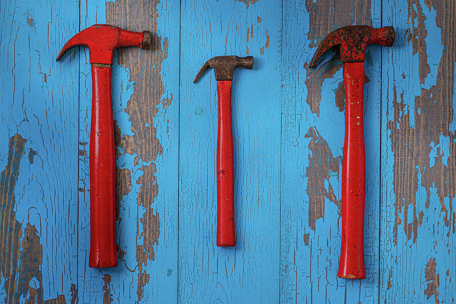Three Red Hammers Photograph by David Smith
