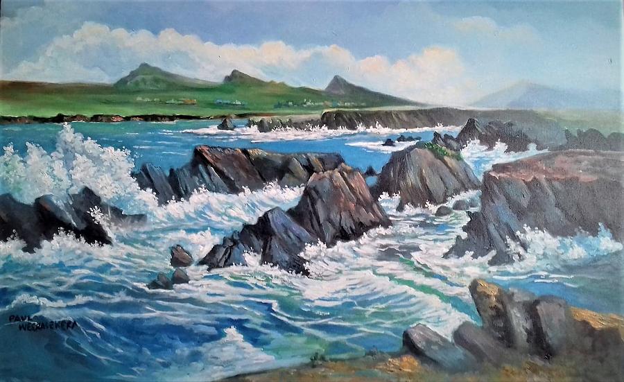 Three Sisters Co Donegal Painting by Paul Weerasekera