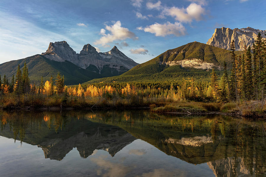 Three Sisters Reflect Into Pool Photograph by Chuck Haney - Fine Art ...