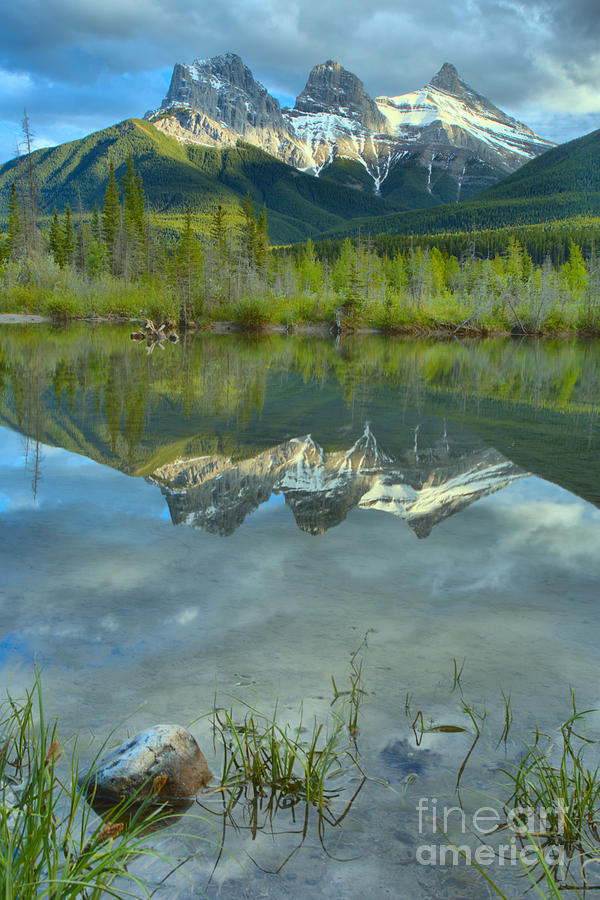 Three Sisters Reflection Portrait Photograph by Adam Jewell