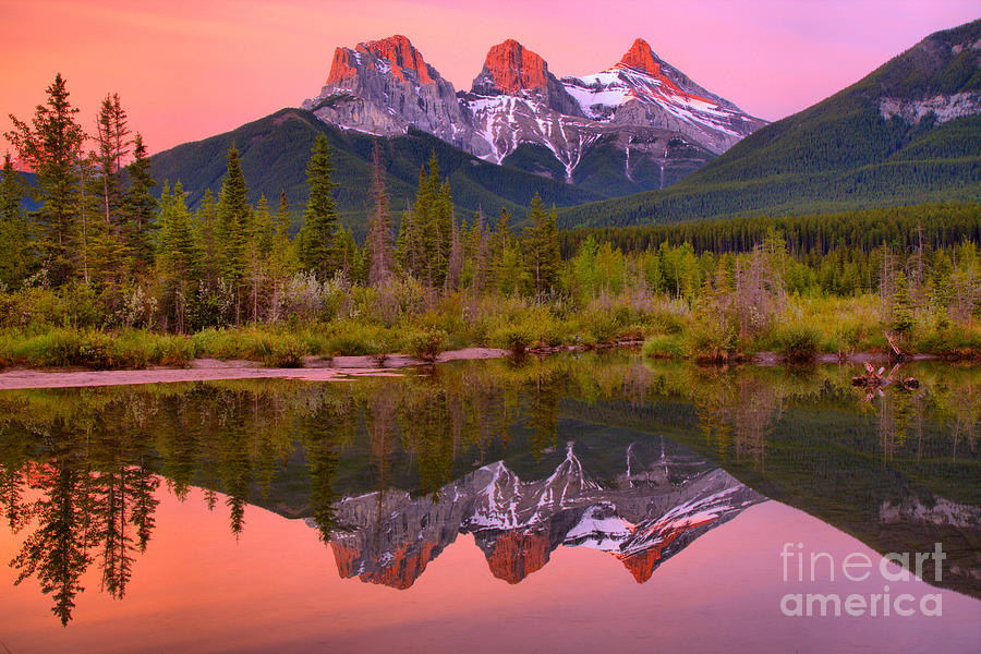 Three Sisters Sunrise Spectacular Photograph by Adam Jewell