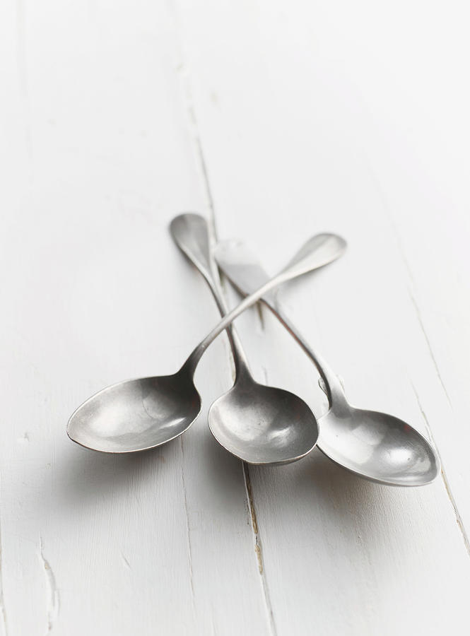 Three Spoons, Close Up Photograph by Westend61