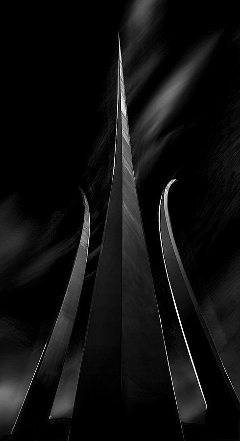 Three Stainless Steel Spires Photograph by Ken Liang