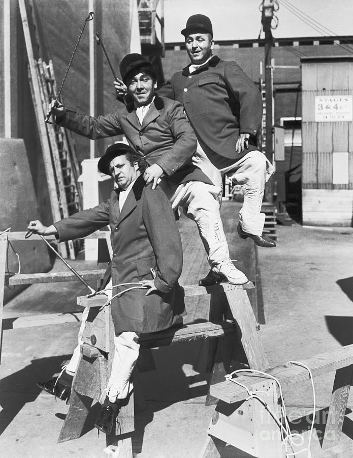 Three Stooges Fooling Photograph by Bettmann
