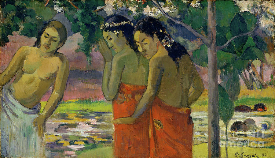 Three Tahitian Women Drawing by Heritage Images